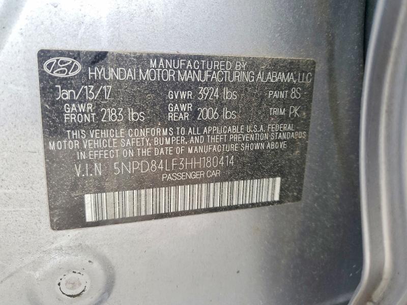 Aukcja sprzedaży 2017 Hyundai Elantra, vin: 5NPD84LF3HH180414, numer aukcji: 51466176