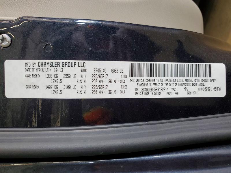 Продажа на аукционе авто 2014 Dodge Grand Caravan, vin: 2C4RDGBG5ER162914, номер лота: 50392346