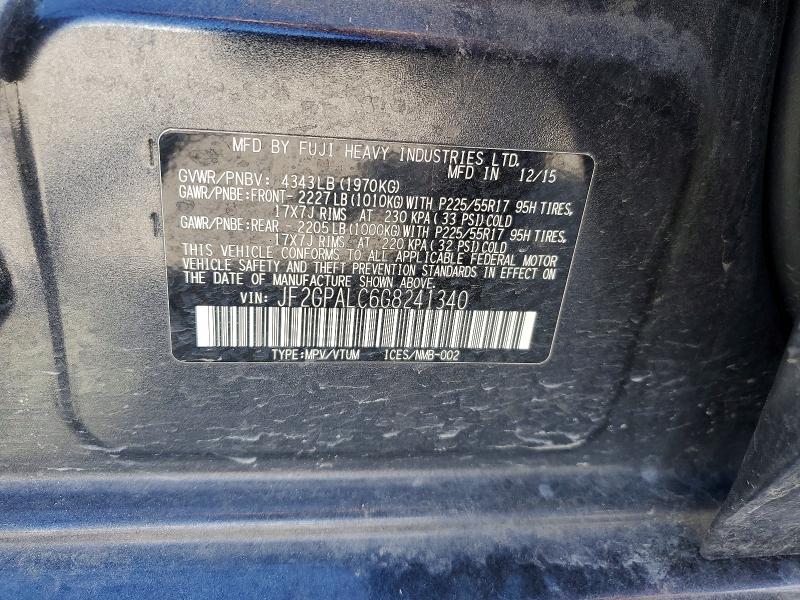 Продаж на аукціоні авто 2016 Subaru Crosstrek, vin: JF2GPALC6G8241340, номер лоту: 51808436