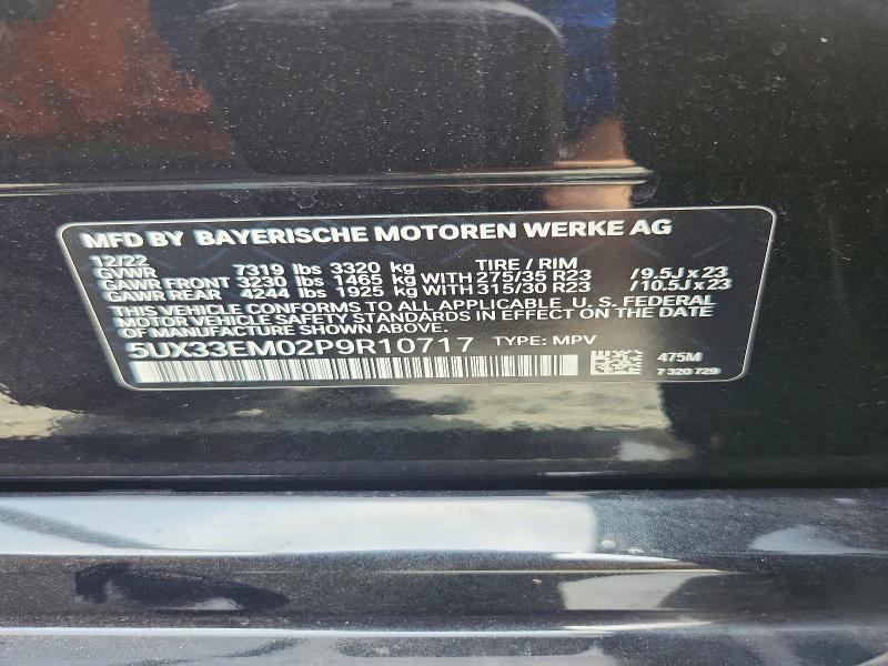 Aukcja sprzedaży 2023 Bmw X7, vin: 5UX33EM02P9R10717, numer aukcji: 49773926