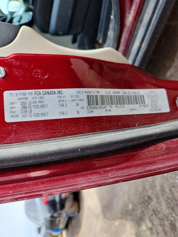 2018 Dodge Grand Caravan მანქანა იყიდება აუქციონზე, vin: 2C4RDGBG0JR251087, აუქციონის ნომერი: 49293356