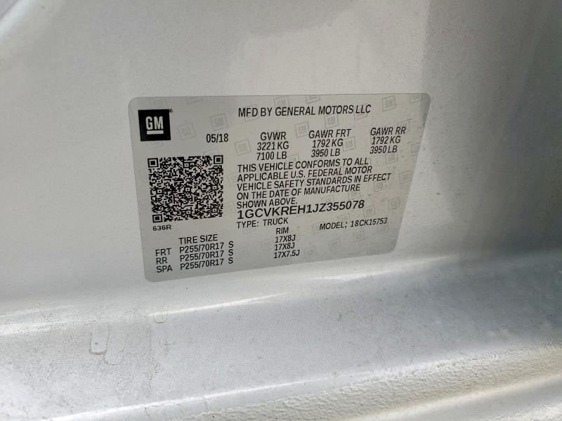 2018 Chevrolet Silverado მანქანა იყიდება აუქციონზე, vin: 1GCVKREH1JZ355078, აუქციონის ნომერი: 51826376