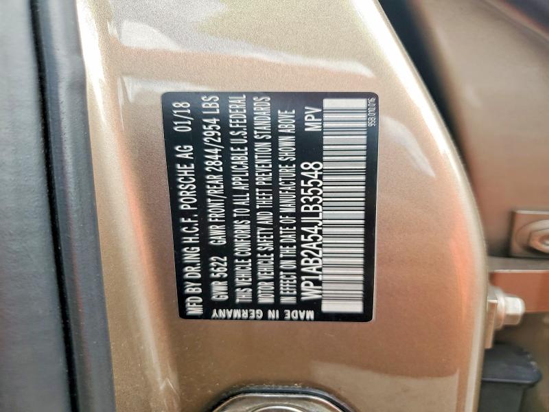 50792336 :رقم المزاد ، WP1AB2A54JLB35548 vin ، 2018 Porsche Macan مزاد بيع