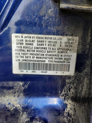 Продаж на аукціоні авто 2010 Honda Fit, vin: JHMGE8H4XAS025658, номер лоту: 51477906