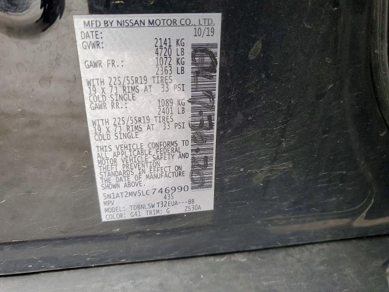 Продаж на аукціоні авто 2020 Nissan Rogue, vin: 5N1AT2MV5LC746990, номер лоту: 49454236