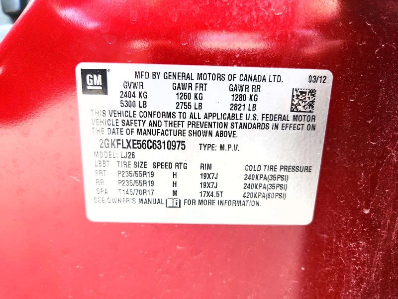 Aukcja sprzedaży 2012 Gmc Terrain, vin: 2GKFLXE56C6310975, numer aukcji: 49592496