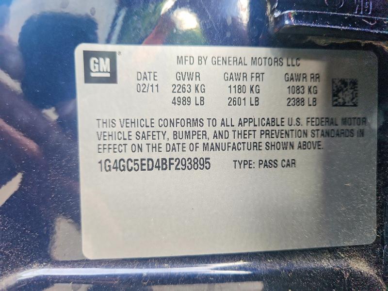 Aukcja sprzedaży 2011 Buick Lacrosse, vin: 1G4GC5ED4BF293895, numer aukcji: 49759286