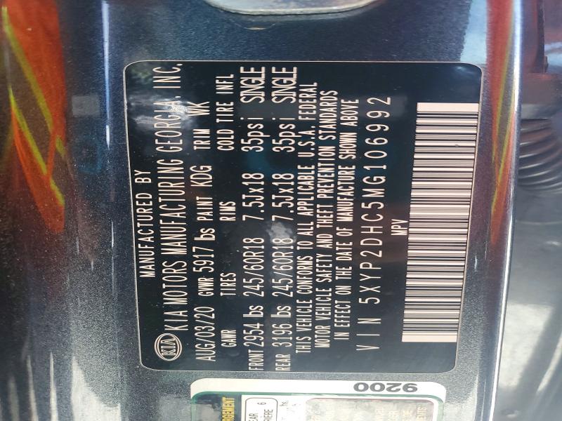 48907996 :رقم المزاد ، 5XYP2DHC5MG106992 vin ، 2021 Kia Telluride مزاد بيع