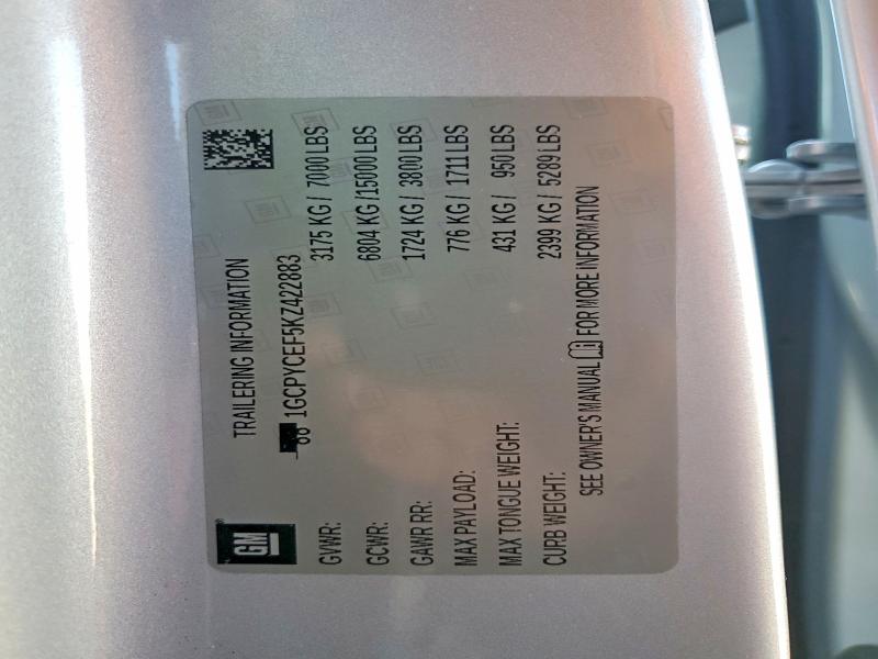 Aukcja sprzedaży 2019 Chevrolet Silverado, vin: 1GCPYCEF5KZ422883, numer aukcji: 50235036