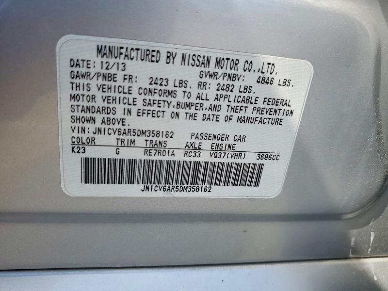 Продажа на аукционе авто 2013 Infiniti G37 Sedan, vin: JN1CV6AR5DM358162, номер лота: 51620506