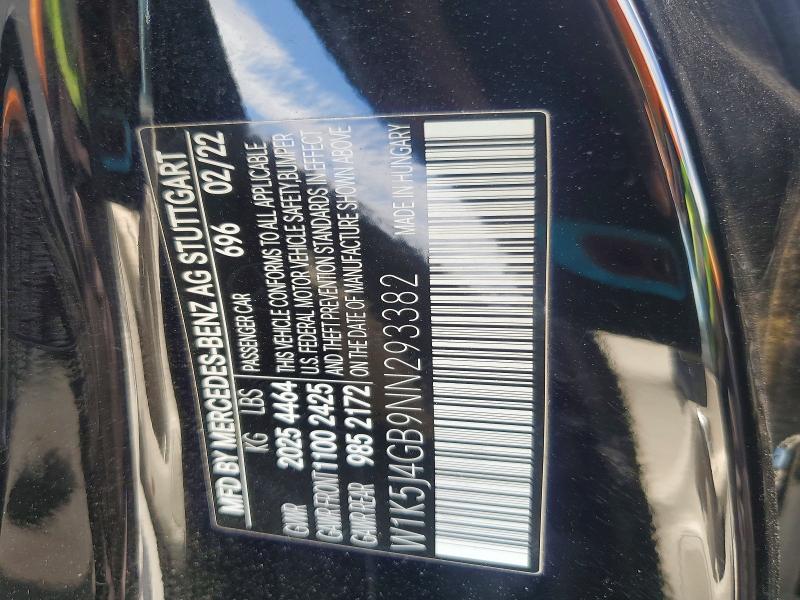 49750896 :رقم المزاد ، W1K5J4GB9NN293382 vin ، 2022 Mercedes-benz Cla مزاد بيع