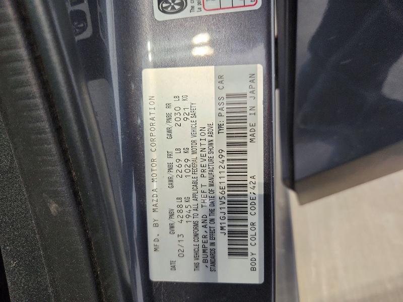 50261386 :رقم المزاد ، JM1GJ1V56E1112499 vin ، 2014 Mazda 6 مزاد بيع