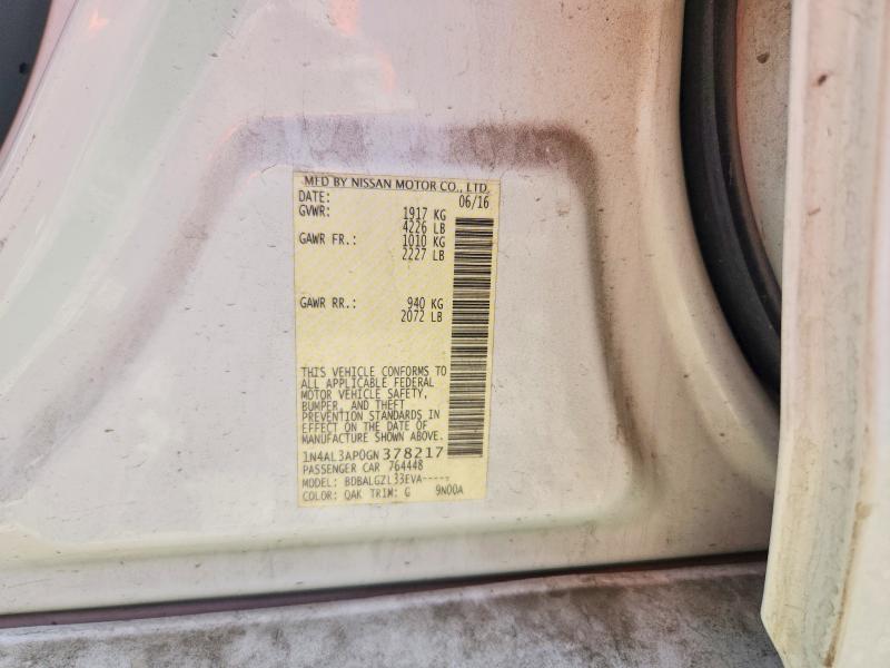 Продаж на аукціоні авто 2016 Nissan Altima, vin: 1N4AL3AP0GN378217, номер лоту: 49504056