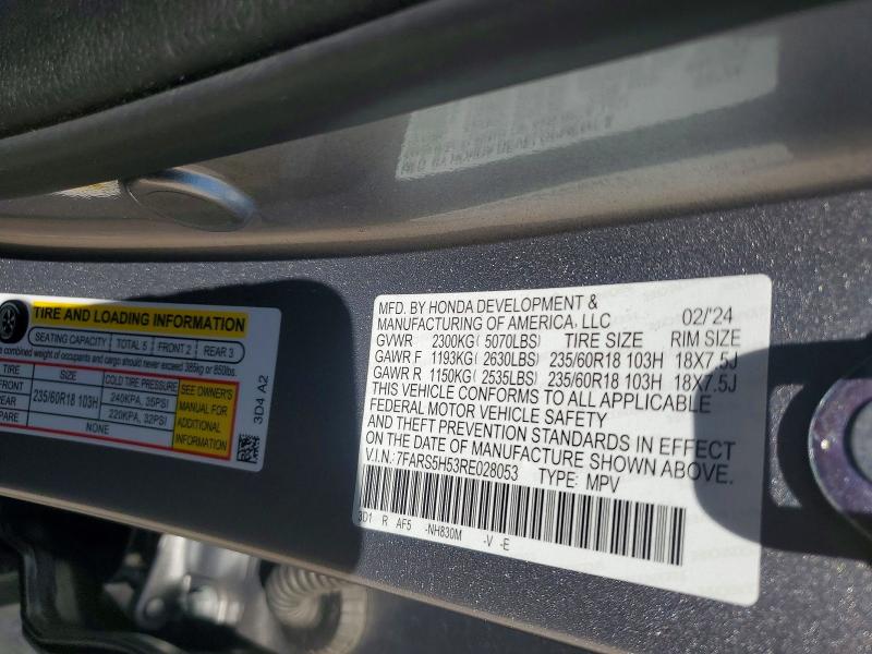 Продаж на аукціоні авто 2024 Honda Cr-v, vin: 7FARS5H53RE028053, номер лоту: 48386246