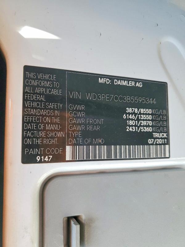 Aukcja sprzedaży 2011 Mercedes-benz Sprinter, vin: WD3PE7CC3B5595344, numer aukcji: 51986426