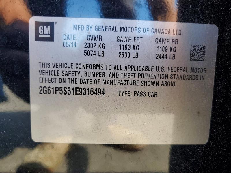 49713466 :رقم المزاد ، 2G61P5S31E9316494 vin ، 2014 Cadillac Xts مزاد بيع