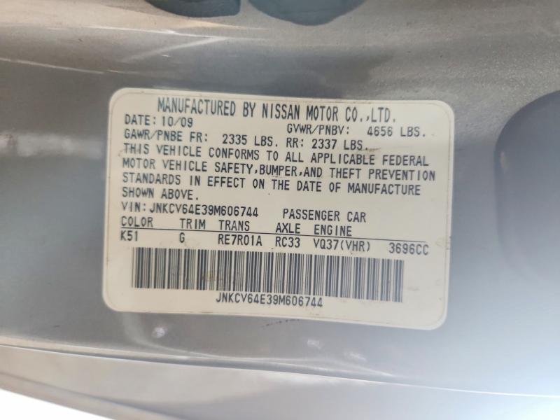Aukcja sprzedaży 2009 Infiniti G37 Coupe, vin: JNKCV64E39M606744, numer aukcji: 49625536