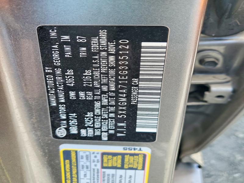 Aukcja sprzedaży 2014 Kia Optima, vin: 5XXGM4A71EG335120, numer aukcji: 51885056
