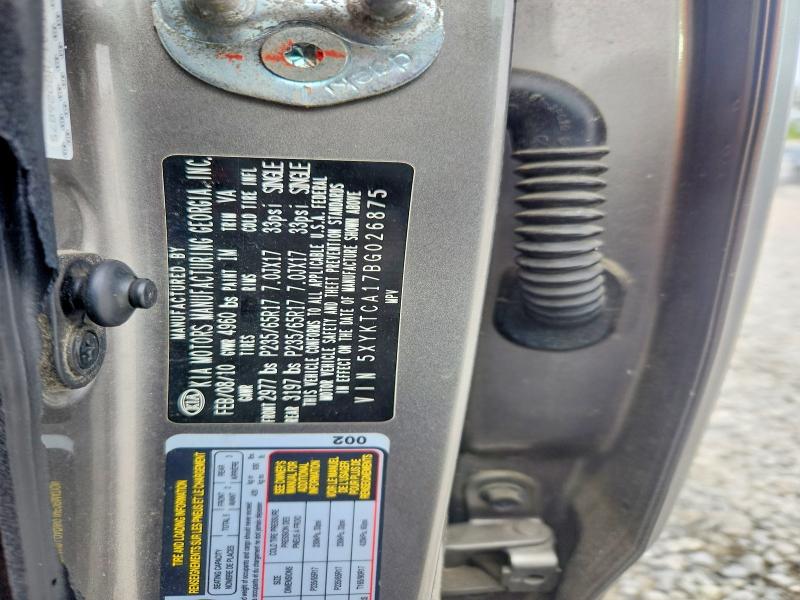 Продажа на аукционе авто 2011 Kia Sorento, vin: 5XYKTCA17BG026875, номер лота: 48739596