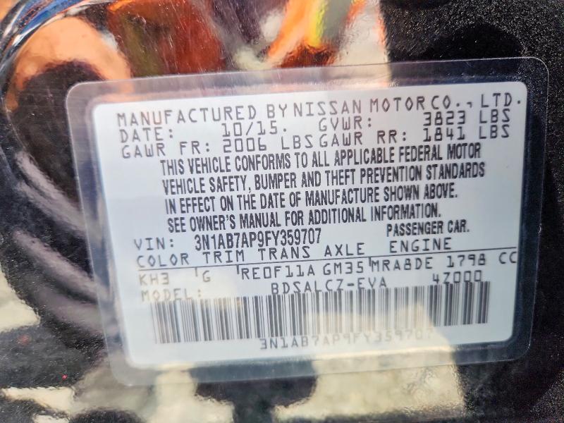 Продажа на аукционе авто 2015 Nissan Sentra, vin: 3N1AB7AP9FY359707, номер лота: 51456776