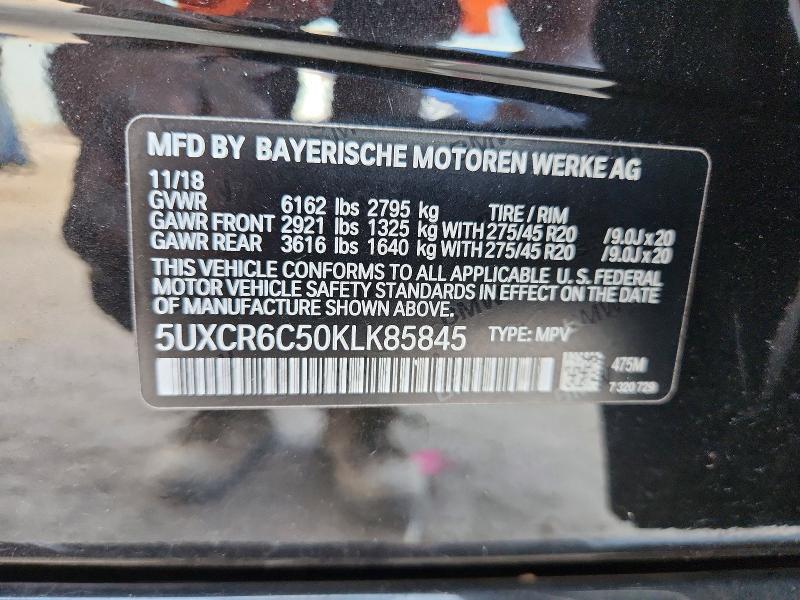 Продаж на аукціоні авто 2019 Bmw X5, vin: 5UXCR6C50KLK85845, номер лоту: 50276666