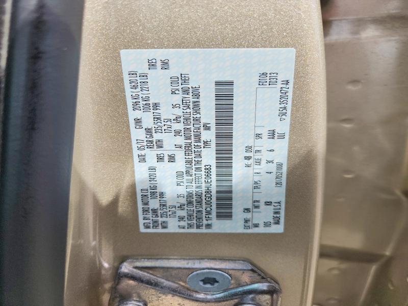 Продаж на аукціоні авто 2017 Ford Escape, vin: 1FMCU0GD8HUE06683, номер лоту: 50610786