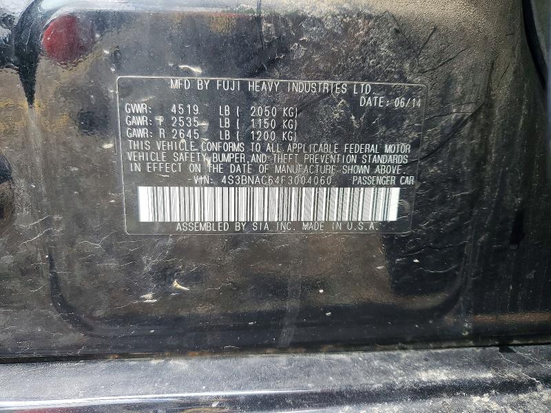 51520856 :رقم المزاد ، 4S3BNAC64F3004060 vin ، 2015 Subaru Legacy مزاد بيع