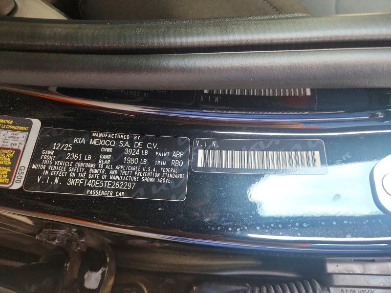 Aukcja sprzedaży 2026 Kia K4, vin: 3KPFT4DE5TE262297, numer aukcji: 51850296
