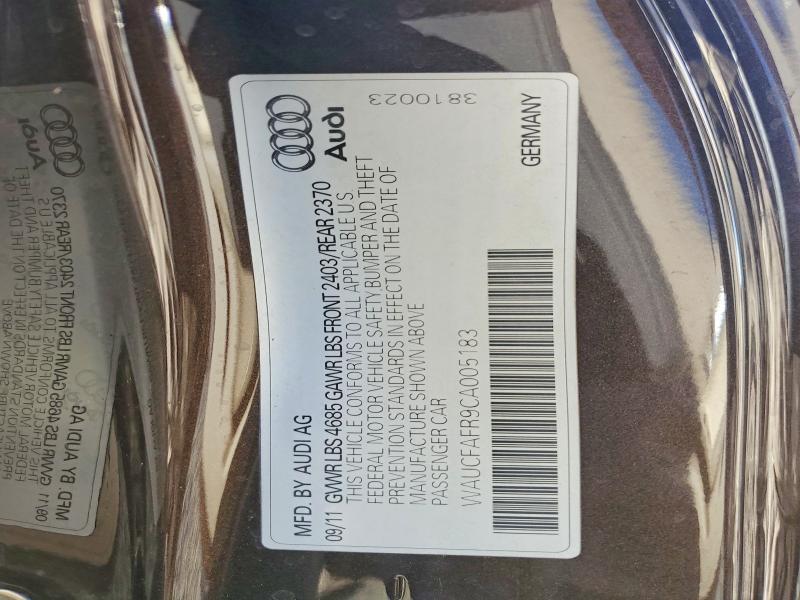 Продаж на аукціоні авто 2012 Audi A5, vin: WAUCFAFR9CA005183, номер лоту: 48866486