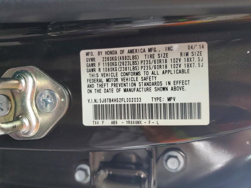 2015 Acura Rdx მანქანა იყიდება აუქციონზე, vin: 5J8TB4H52FL002033, აუქციონის ნომერი: 51071486
