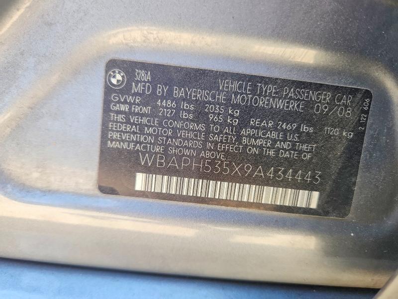 Продаж на аукціоні авто 2009 Bmw 328, vin: WBAPH535X9A434443, номер лоту: 50197126