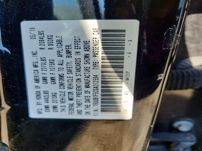 Aukcja sprzedaży 2016 Acura Tlx, vin: 19UUB1F50GA012594, numer aukcji: 50927546