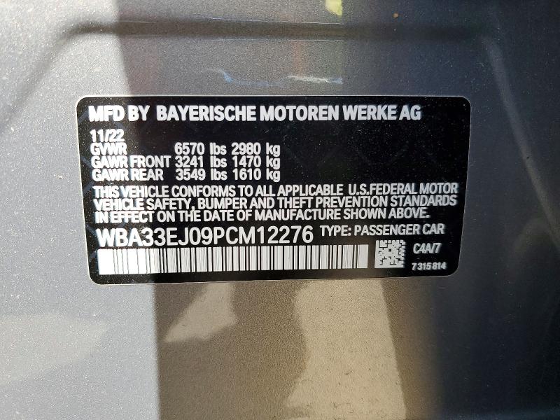 50948586 :رقم المزاد ، WBA33EJ09PCM12276 vin ، 2023 Bmw 760 مزاد بيع