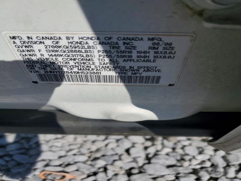 Aukcja sprzedaży 2009 Acura Mdx, vin: 2HNYD28419H523881, numer aukcji: 48771446