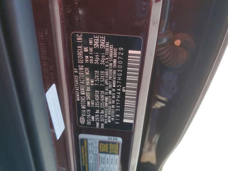 Продаж на аукціоні авто 2017 Kia Sorento, vin: 5XYPH4A57HG300729, номер лоту: 50067826