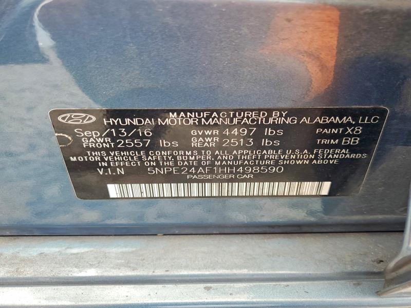 Продаж на аукціоні авто 2017 Hyundai Sonata, vin: 5NPE24AF1HH498590, номер лоту: 49744726