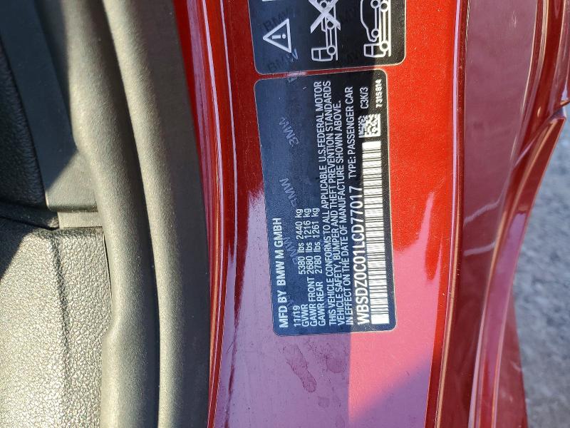 Aukcja sprzedaży 2020 Bmw M8, vin: WBSDZ0C01LCD77017, numer aukcji: 48945626