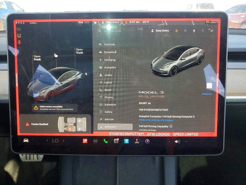 Продажа на аукционе авто 2021 Tesla Model 3, vin: 5YJ3E1EC0MF077871, номер лота: 51359206