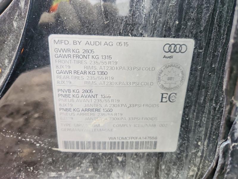 Aukcja sprzedaży 2015 Audi Q5, vin: WA1DMCFP0FA147556, numer aukcji: 48769876