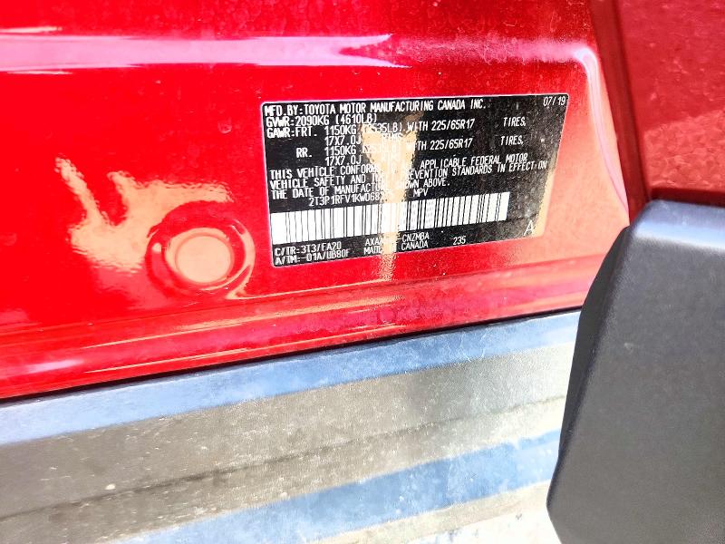 Продажа на аукционе авто 2019 Toyota Rav4, vin: 2T3P1RFV1KW068275, номер лота: 51290786