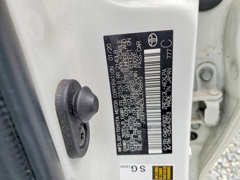 Продажа на аукционе авто 2020 Toyota Corolla, vin: JTDEPRAE5LJ098893, номер лота: 51547086