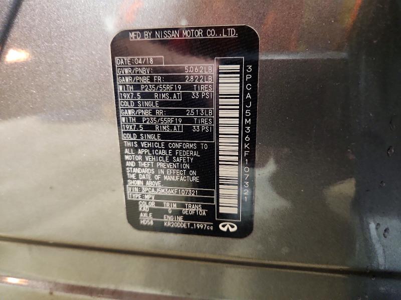 Aukcja sprzedaży 2019 Infiniti Qx50, vin: 3PCAJ5M36KF107321, numer aukcji: 50145106