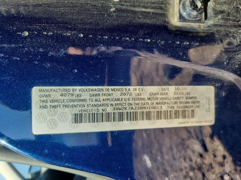 Aukcja sprzedaży 2011 Volkswagen Jetta, vin: 3VW2K7AJ3BM019013, numer aukcji: 48968556