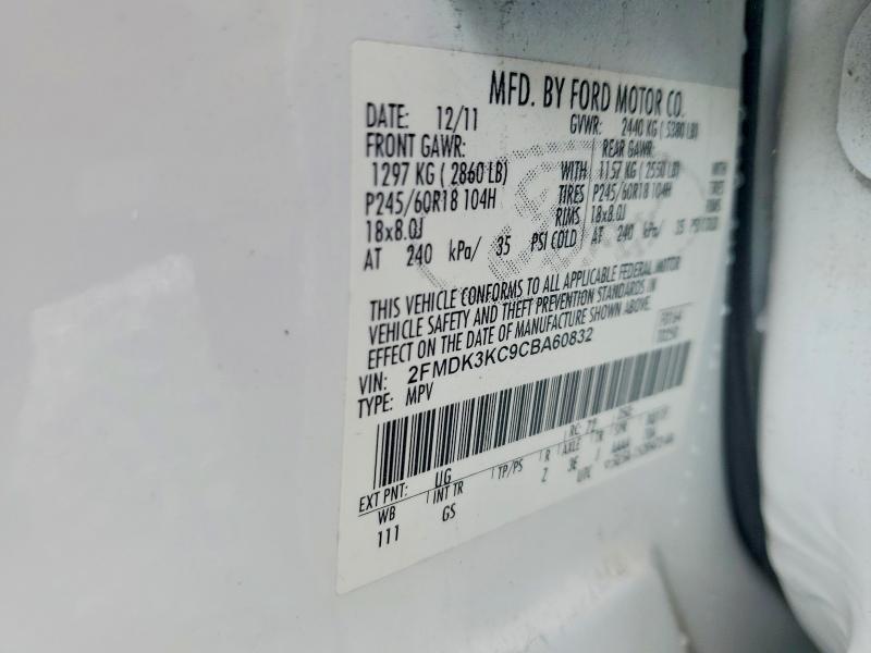 Продажа на аукционе авто 2012 Ford Edge, vin: 2FMDK3KC9CBA60832, номер лота: 51321366