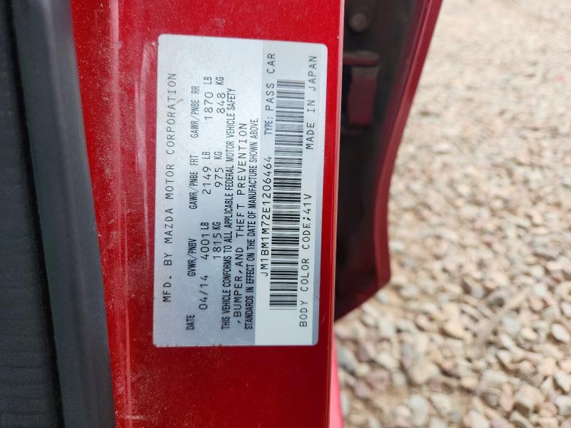 Aukcja sprzedaży 2014 Mazda 3, vin: JM1BM1M72E1206464, numer aukcji: 51429646