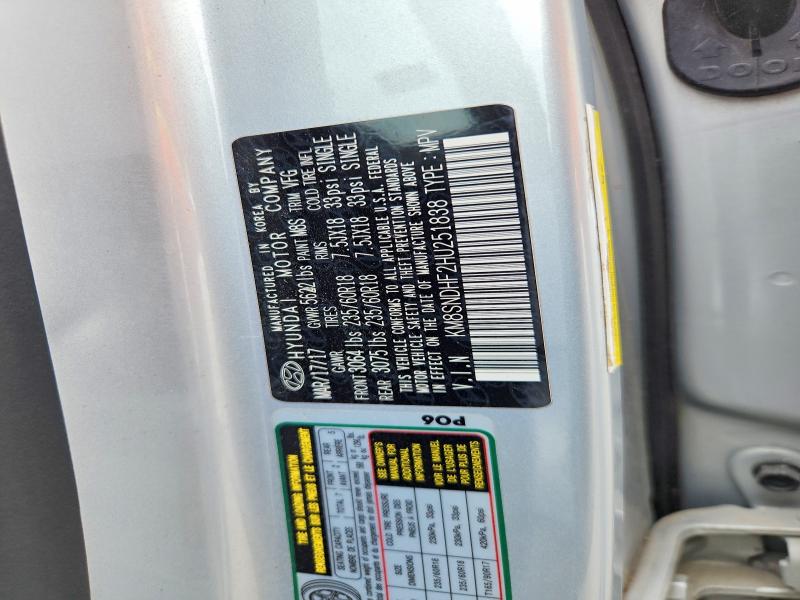 48902036 :رقم المزاد ، KM8SNDHF2HU251838 vin ، 2017 Hyundai Santa Fe مزاد بيع