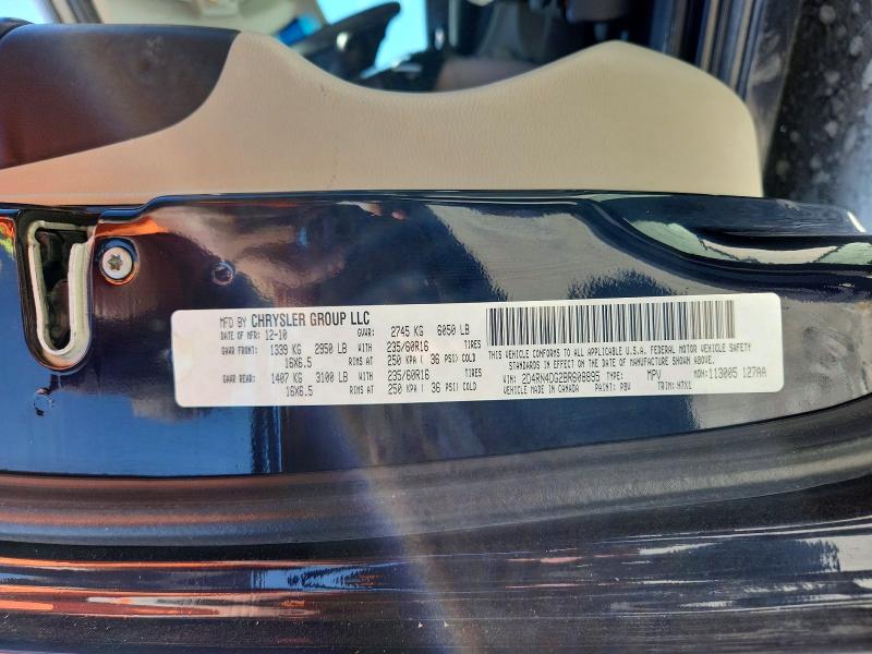Продаж на аукціоні авто 2011 Dodge Grand Caravan, vin: 2D4RN4DG2BR608895, номер лоту: 51094326
