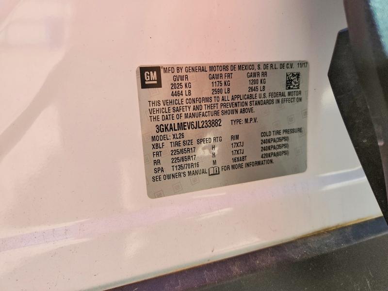 49857346 :رقم المزاد ، 3GKALMEV6JL233882 vin ، 2018 Gmc Terrain مزاد بيع