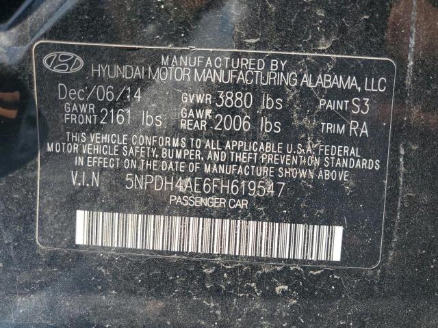 Продажа на аукционе авто 2015 Hyundai Elantra, vin: 5NPDH4AE6FH619547, номер лота: 50886756