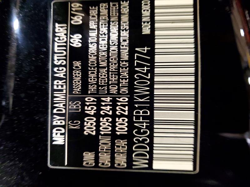 Продажа на аукционе авто 2019 Mercedes-benz A, vin: WDD3G4FB1KW024774, номер лота: 49587646